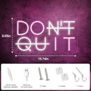 Don't Quit LED Neon Sign for Wall Decor, DO IT Neon Lights Party Decorations, USB Powered Switch Lighting Adjustable for Office, Gym, Man Cave, Gamer Room Decor by CozyNest Decor
