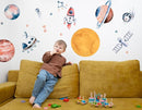 Solar System Wall Decals for Kids - Planets and Space Themed Wall Stickers by Lipastick - Peel and Stick Vinyl Decals for Boys and Girls Bedroom, Nursery, Playroom - Wall Stickers for Girls Room by TinyTreasures Baby Boutique