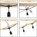120 FT Outdoor String Lights LED Waterproof with 40 Shatterproof Plastic Warm Edison Bulbs String Bistro Lights for Patio Gazebo Pergola Market by CozyNest Decor