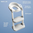 Jool Baby Potty Training Seat with 2 Step Ladder for Toddlers - Soft Cushioned Seat & Splash Guard, Adjustable Height (Gray) by TinyTreasures Baby Boutique