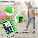 Kids Tablet 10.1 inch Android 14 Octa-Core 64GB 6000mAh Kids Space Parental Control 1280 * 800 HD Touchscreen Shockproof Case Dual Camera Gift for Toddler Children (Green) by TinyTreasures Baby Boutique