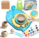 HTUONIAO Dinosaur Pottery Wheel Kit for Kids Ages 6-12 with 3 Air Dry Clays & Tools - Complete Arts and Crafts Studio for Beginners, Creative Gift for Boys and Girls by TinyTreasures Baby Boutique