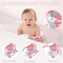Baby Bath Seat for Babies 6 Months & up, Non-Slip Toddler Bath Seats for Babies Sitting Up, Safe Infant & Newborn Bathtub Chair with 4 Suction Cups & Soft Cushion for Shower,Pink by TinyTreasures Baby Boutique