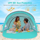 Gorich Beach Tent Sun Shelter with UPF50+ UV Protection for 3/4-5/6-7 Person, Lightweight & Portable Beach Shade Canopy with 2 Zippered Doors, Easy Setup Family Beach Umbrella by TinyTreasures Baby Boutique