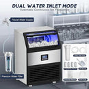 Commercial Ice Maker Machine 300LBS/24H with 75LBS Storage Bin, Stainless Steel Undercounter/Freestanding Ice Maker Machine for Home Bar Outdoor, 108PCS Ice Cubes Ice Machine, Self Cleaning by CozyNest Decor