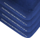 4-Pack Fitted Pack and Play Sheets for Boys and Girls - Breathable, Soft Microfiber Baby Sheets in Grey and Navy by TinyTreasures Baby Boutique
