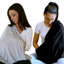 LK Baby Infinity Nursing Scarf Breastfeeding Cover Ultra Soft Premium Jersey Polyester- 100% AZO free and Safe for Baby (2pk Grey/Black) by TinyTreasures Baby Boutique
