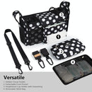 TOPDesign Universal Baby Stroller Organizer, Stroller Caddy with Detachable Mesh Bag & Heightened Insulated Cup Holders & Non-Slip Secure Hooks Accessories, Fits Most Strollers (Polka Dots) by TinyTreasures Baby Boutique