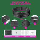 Round Galvanized Steel Fire Ring/Fir Pit for Outdoor/Durable Round Galvanized Steel Raised Garden Bed for Planting-2.67×2.67×1FT,0.8MM Thick (32 ins Diameter x 12 ins high, Black) by GreenHaven Gardens