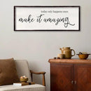 Today Only Happens Once Make It Amazing Framed Wall Art, 32''×12'' Rustic Religious Christian Lords Prayer Sign for God Jesus Christ Prayer, Horizontal Holy Inspirational Catholic Scripture Decor by CozyNest Decor