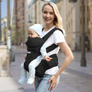 FRUITEAM Baby Carrier Newborn to Toddler 6 in 1 Hip Waist Stool with Head and Lumbar Support, Safety - Certified Hip Seat Carrier, Adjustable & Removable Baby Carrier for All Seasons, Black by TinyTreasures Baby Boutique