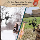 Renovatio Metal Bird Decor – Stylish Decoration for Yard & Garden – Perfect Outdoor Yard Art – 12 Gauge Thick Steel – Ideal Backyard Decor & Bird Ornaments – Cardinal Bird (Black)