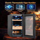 25L Cigar Electric Humidor, 200 Counts Large Capacity,Thermostatic Electric Cooler Cabinet with Digital LED Screen, Safety Lock,Smart Humidity & Temp Control, Gifts for Men by CozyNest Decor