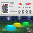 Solar Garden Lights Outdoor Glow Cobblestone Shape Lamp Garden Decor Light-White & RGB Light Waterproof Landscape Night Lights for Lawn/Patio/Path 1pc by GreenHaven Gardens