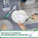 Hsei 20 Pcs Green Kitchen Scrub Dish Brush Bulk with 11 Inch Anti Slip Handle Cleaning Dish Scrubber with Stiff Bristles Washing Scrub Brushes for Housekeeping for Pots and Pans, Kitchen Sink by CozyNest Decor