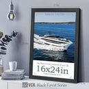 VCK 16x24 Poster Frames Set of 3, Black Solid Wood Picture Frame, Textured Exclusive Wall Gallery Frame by CozyNest Decor