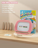 Kikapabi Toddler Magnetic Drawing Board - 1st Birthday Gifts for 1 2 3 Year Old Girls & Boys, Learning Doodle Board, Educational Toys for Baby (Pink) by TinyTreasures Baby Boutique