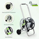 Garden Hose Reel Cart, Holds 75-150 Feet of 5/8-Inch Hose, Portable Hose Reel Cart With Wheels,Adjustable Handrail, Quick Hose Connector by GreenHaven Gardens
