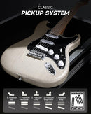 DONNER DST-80 Electric Guitar 39” Beginner Electric Guitar Kit with Amp, Classic SSS Pickup Complete with Gig Bag, Tuner, Capo, Strap, Picks, and Free Online Lessons, Bone White by TinyTreasures Baby Boutique