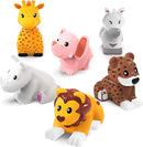 Tub Works® Savanna™ Mold Free Bath Toys, 6 Pack | Sealed, No Hole Bath Toys Design Keeps Moisture Out | Soft, Squeezable & Float on Water | Easy-Grip Baby & Toddler Bathtub Toys | Great Baby Pool Toys by TinyTreasures Baby Boutique