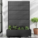 Casaphoria Metal Raised Garden Bed with Trellis and Wheels, 72"x47"x16" Planter Box for Climbing Plants, Vegetables & Vines, Features Drainage Holes and Privacy Screen (Black) by GreenHaven Gardens
