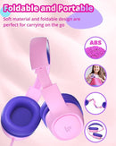 Tronsmart KH01 Kids Headphones - Foldable Over-Ear With Safety Volume 85/93dB, HD Stereo, 3.5mm Jack for Boys/Girls/School/Kindle/Travel/Tablets (Pink) by TinyTreasures Baby Boutique