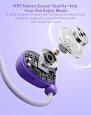 Kid Headphones for School, Air Conduction Open Ear Headphones, 3.5mm Jack Wired Cord, Ultra-Comfort, Ergonomic and Lightweight Design Perfect for School and Outdoor Activities-Purple by TinyTreasures Baby Boutique