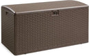 Amazon Basics Outdoor Organization & Storage Deck Box with Lid, 99 Gallon, Brown by CozyNest Decor