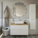 Single Beveled Edge Circle Mirror Frameless Wall Mount Bathroom Vanity Mirror, 30” by CozyNest Decor