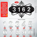 House Address Plaques Metal Address Sign Outside House Number Mailbox Number Sign for House Home Hotel Office Garden Decorative Wall Plaque(13.8 inch,Delicate Style) by GreenHaven Gardens
