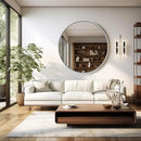 30 Inch Round Bathroom Mirror - Wall Mounted Circle Mirror with Metal Frame, Modern Mirror Suitable for Bathroom, Vanity, Entryway, Living Room, Wall Decor,Silver by CozyNest Decor