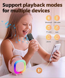 Mini Karaoke Machine Speaker for Kids Adults, Portable Bluetooth with 1 Wireless Microphones, Children's Day Birthday Gift Ideas for Toys for Teens Boys and Girls Aged 4, 5, 6, 7, 8, 9, 10, 11, 12+ by TinyTreasures Baby Boutique