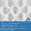 Muchfun 3Pcs Durable Honeycomb Mesh Laundry Bags for Delicates, Lingerie Wash Bag 7 x 7 x 6 Inches by TinyTreasures Baby Boutique