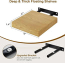 Fun Memories Floating Shelves, 8 Inch Deep Floating Shelves for Wall, 8 x 8 Wall Shelves, Rustic Wood Floating Shelf for Living Room, Bedroom, Bathroom, Oak Color, Set of 2 by CozyNest Decor