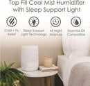 Crane Ultra-Quiet 3-in-1 Humidifier for Baby with Essential Oil Tray, 7-Color Sleep Light, 1 Gallon Top-Fill Tank, Ideal for Bedroom by TinyTreasures Baby Boutique