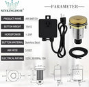 Garbage Disposal SinkTop Air Switch Kit with Stainless Steel Button, Champagne Gold by CozyNest Decor