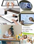 Light Box Drawing Pad, Tracing Board with Type-C Charge Cable and Brightness Adjustable for Artists, AnimationDrawing, Sketching, Animation, X-ray Viewing (FR-A4-P-black) by TinyTreasures Baby Boutique