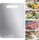 Titanium Cutting Board - 100% Pure Titanium Cutting Boards For Kitchen,Easy to clean, Double-sided food-grade Titanium Cutting Board For Cutting Meats, Fruits And Vegetables 12.2 * 8.1 by CozyNest Decor
