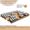 Bamboo Spice Rack Drawer Organizer - 8 Piece Set - 12" Wide, Combine Into 24" Rack (12" or 24") by CozyNest Decor