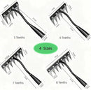 Gardenia Iron Weeding Rake, Iron Rake 2.0 for Gardening and Weeding, Detachable Double-Edged Blade Design Carbon Steel Heavy-Duty Weed Rakes,Hand Weed Puller Tools for Lawn Yard Garden Farm (5 teeths) by GreenHaven Gardens