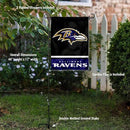 WinCraft Baltimore Ravens Garden Flag with Stand Holder by GreenHaven Gardens