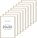 HAUS AND HUES 20 x 30 Frame Set of 9-20 By 30 Picture Frame, 20x30 Poster Frame Wood, Big 20 Inch x 30 Inch Frame, Natural 30x20 Picture Frame, 20 x 30 Picture Frame (20x30 Beige Frame) by CozyNest Decor