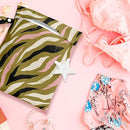Wet Bag, Wet Dry Bag, Wet Bag for Swimsuit, Travel, Beach, Pool, Diapers, Dirty Yoga Gym Clothes, Makeup Bag, Waterproof Tropical Palm Leaves Decor Jungle Palm Leaf Favors by TinyTreasures Baby Boutique