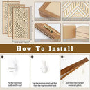 IARTTOP 3 Pieces Wood Boho Wall Art Framed Mid century Modern Wooden Wall Decor Large Minimalist Geometric Line Decor for Living Room Bedroom Office-16 x32 by CozyNest Decor