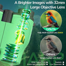 Compact Binoculars for Adults High Powered - OPAITA 20x32 Small Binoculars for Adults Kids with Low Light Vision for Hunting Cruise Ship Travel Concert Hiking Light Green by TinyTreasures Baby Boutique