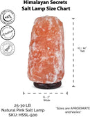 Himalayan Secrets LARGE Salt Lamp - Natural Pink Crystal with Wooden Base - Dimmer Cord and Bulb included (25-30 LBS) by CozyNest Decor
