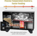 Pellet Grill, Portable Pellet Smoker, Smoker Grill with Digital Control, LED Screen, Meat Probe, Portable pellet Grills for BBQ, Smoke, Bake and Roast, RV Camping，Black by GreenHaven Gardens