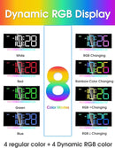 Cadmos Loud Alarm Clock for Heavy Sleepers Adults,Kids,Teens,Digital Desk Clock with USB Port,Large Numbers,7 Color Night Light,Modern Electronic Plug in Simple Clock for Bedroom(Blue+Dynamic) by TinyTreasures Baby Boutique