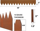 Worth Garden 6-Pack Pre-Rusted Cor-Ten Steel Landscape Edging - 40" L x 6" H Each (20ft Total) - No-Dig Hammer-in Heavy Duty 14-Gauge Metal Edging Border w/ 7 Clips & Gloves - Edge for Lawn Yard by CozyNest Decor