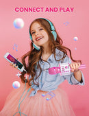 BONAOK Kids Karaoke Microphone, Wireless Bluetooth Microphone for Singing, Gift for Kids, Adults, Girls, Boys, Christmas Kids Toys Gifts for Ages 3, 4, 5, 6, 7, 8+ Years Old (Light Pinkcolor) by TinyTreasures Baby Boutique